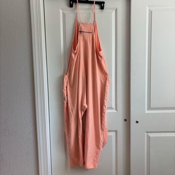 Free People Movement Hot Shot Onesie Sz L Lounge Yoga READ Melon - Picture 3 of 15